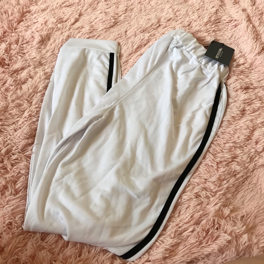 PrettyLittleThing white joggers